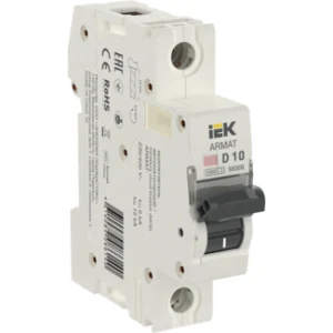 IEK ARMAT Автоматический выключатель M06N 1P D 10А - AR-M06N-1-D010 IEK ARMAT Автоматический выключатель M06N 1P D 10А - AR-M06N-1-D010