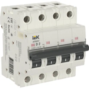 IEK ARMAT Автоматический выключатель M10N 4P D 2А - AR-M10N-4-D002 IEK ARMAT Автоматический выключатель M10N 4P D 2А - AR-M10N-4-D002